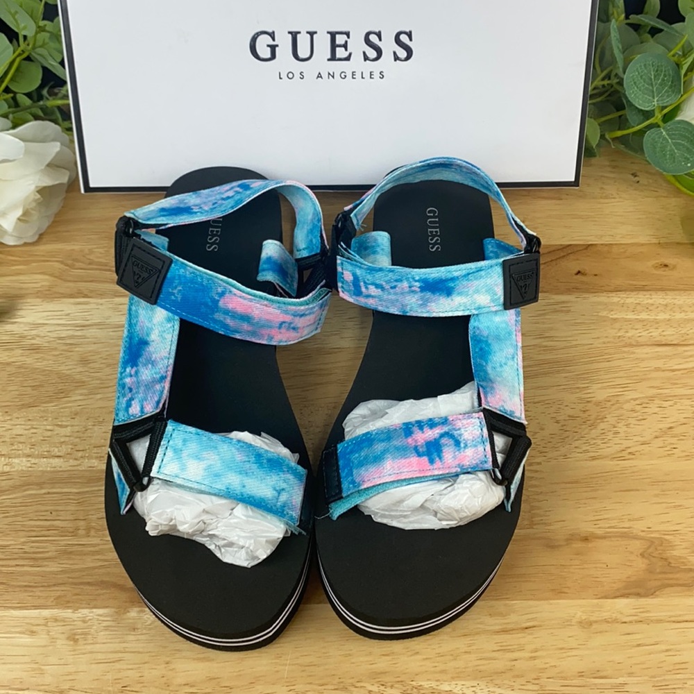 Guess Women's Avin Strappy Platform Sandals 8.5M - Picture 1 of 8